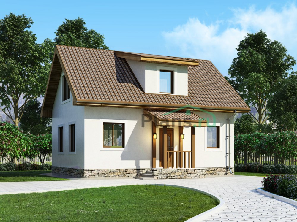 Дом с мансардой 6x9