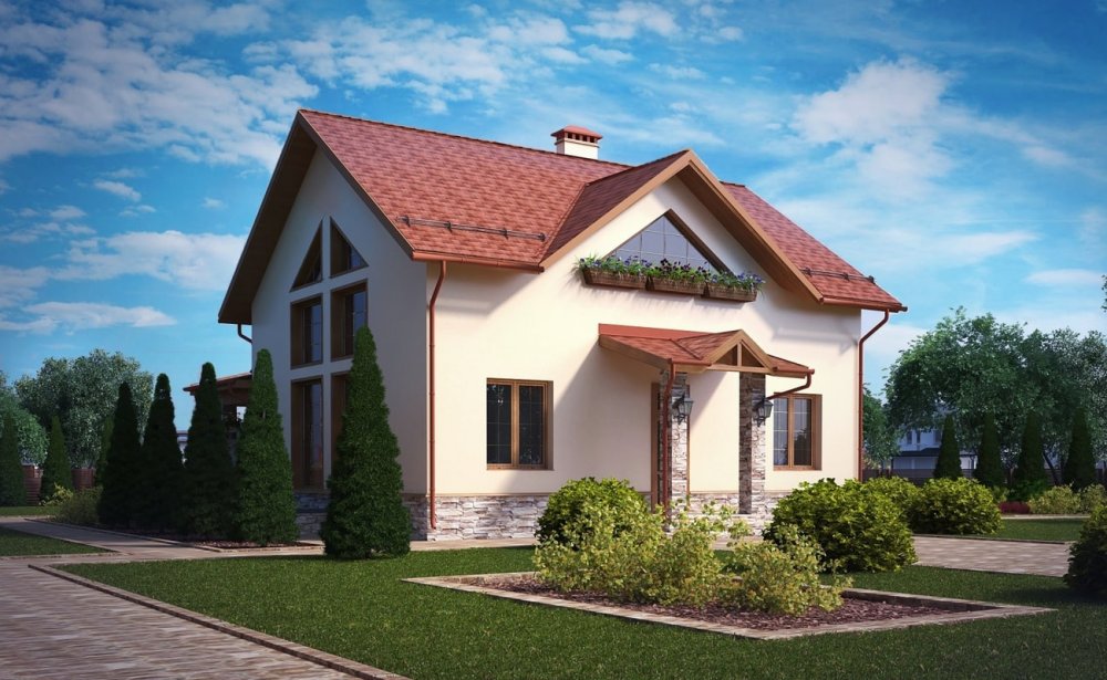 Дом из арболита размерами 10x12