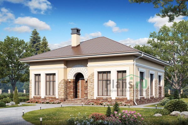 Дом с одним этажом размером 12x12