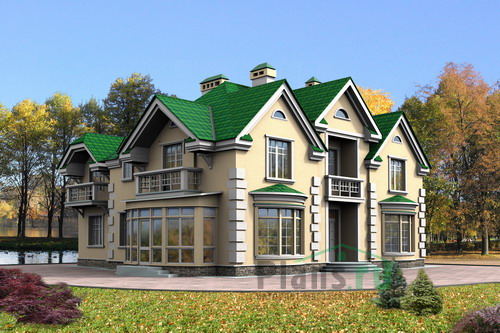 Английский дом с многоскатной крышей