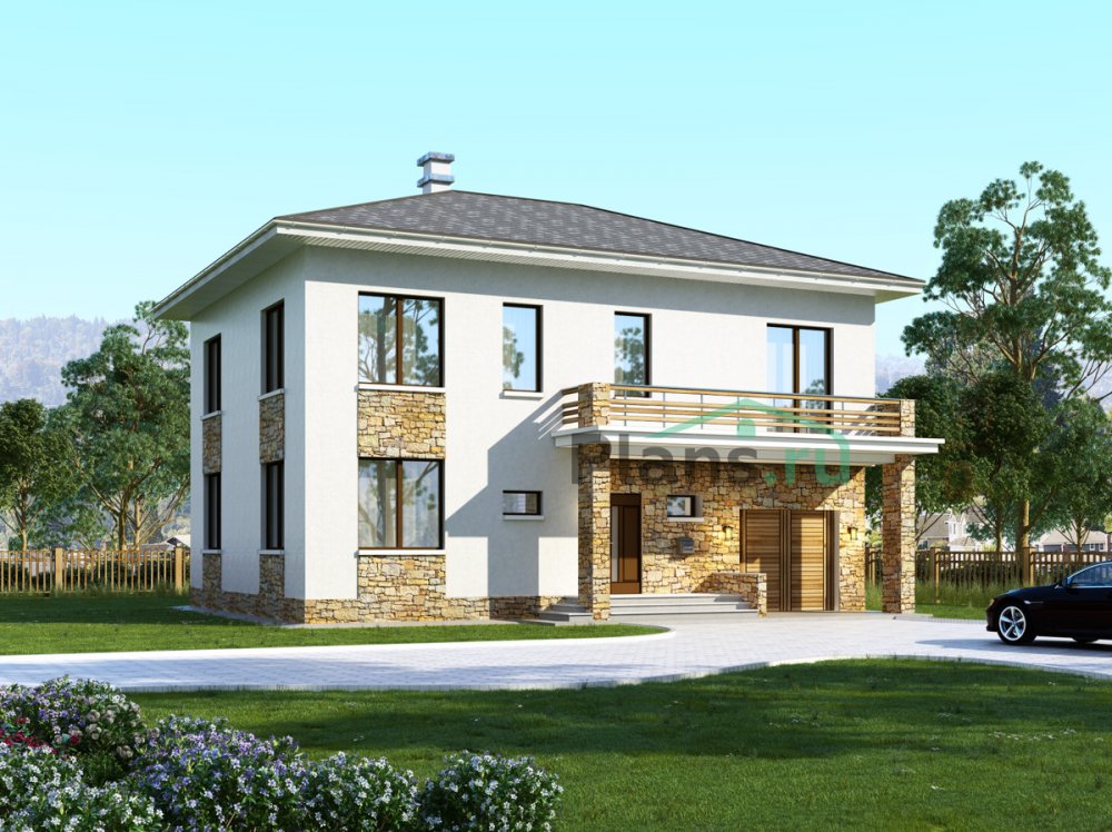 Проект дома из сибита с гаражом 200 кв.м