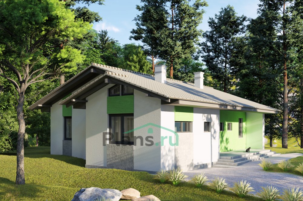 Дом с 2 терассами 92м²